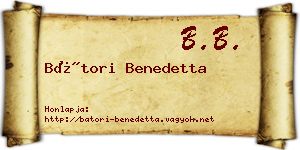 Bátori Benedetta névjegykártya